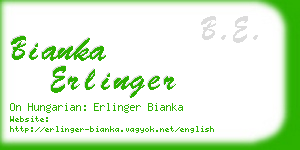 bianka erlinger business card